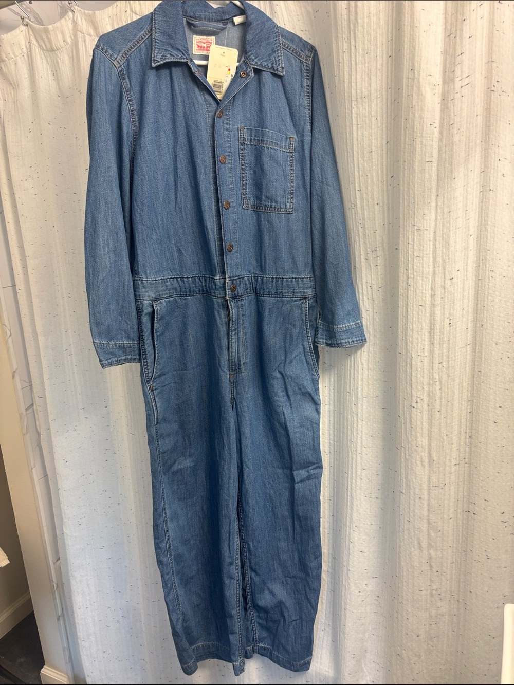 Women’s Levi's Blue Denim Coverall Jumpsuit NWT